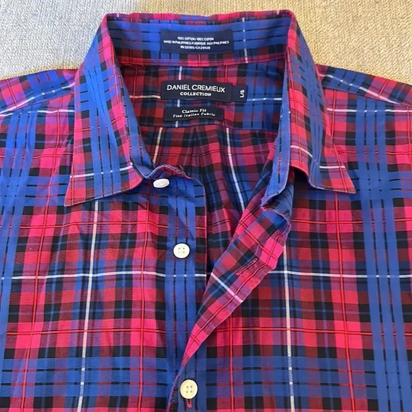 Daniel Cremieux | Shirts | Daniel Cremieux Collection Multi Color Plaid  Check Mens Dress Shirt Size L | Poshmark